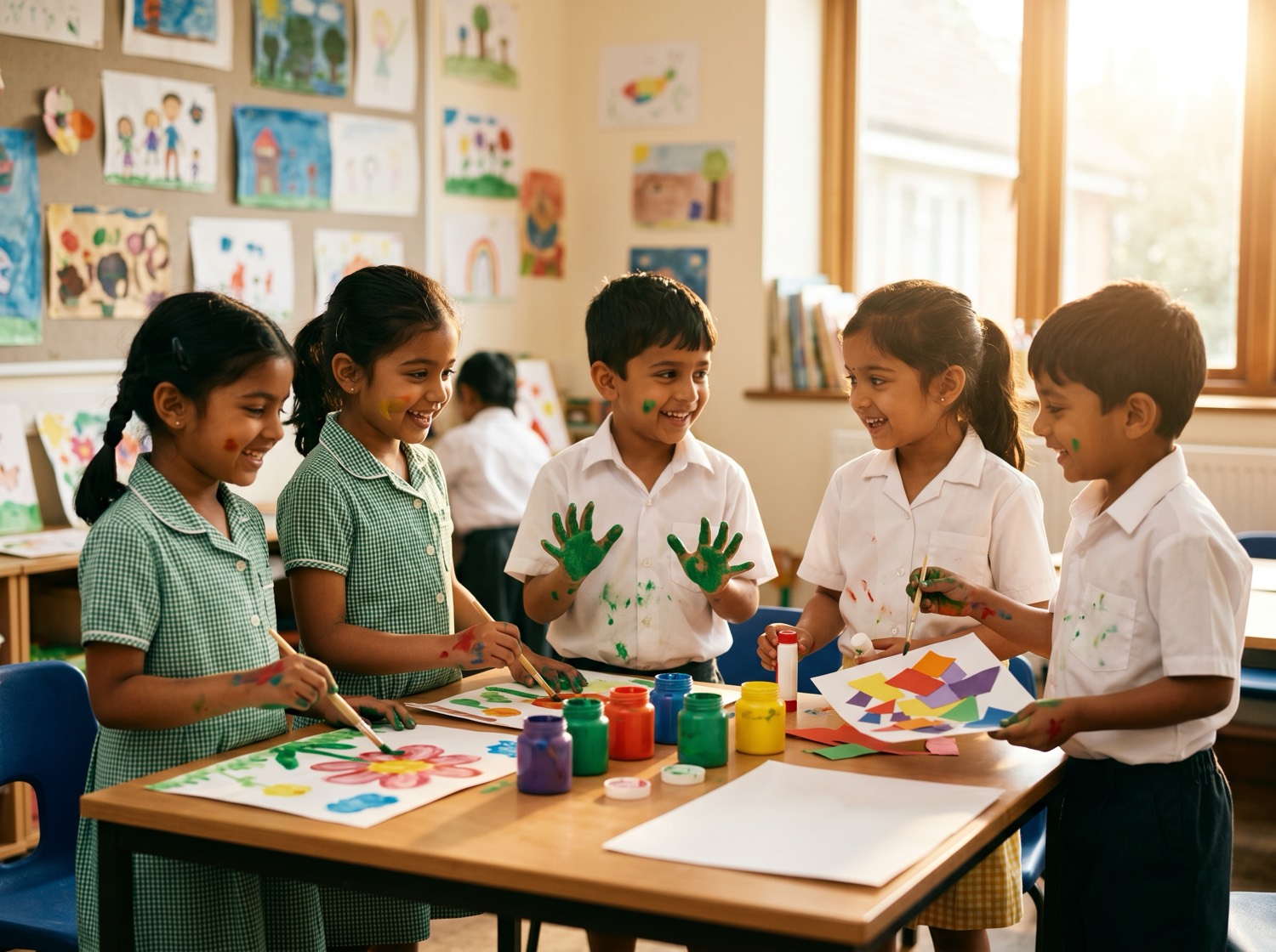 Children painting and doing crafts at Sprout